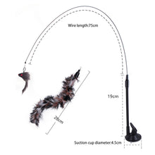 Load image into Gallery viewer, Cat Simulation Bird Interactive Toys Funny Feather Bird with Bell Cat Stick Toy for Kitten Playing Teaser Wand Toy Cat Supplies
