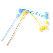 Load image into Gallery viewer, Pet Cat Teaser Toys with Feather Bell PP Rod Mouse Toy Cat Catcher Teaser Stick Cat Interactive Toys
