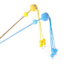 Load image into Gallery viewer, Pet Cat Teaser Toys with Feather Bell PP Rod Mouse Toy Cat Catcher Teaser Stick Cat Interactive Toys
