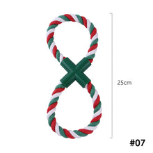 Load image into Gallery viewer, Dog Puppy Double Knot Chew Rope Knot Toys Chirstmas Pet Clean Teeth Durable Braided Bone Rope Pet Molar Toy Pet Supplies
