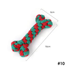 Load image into Gallery viewer, Dog Puppy Double Knot Chew Rope Knot Toys Chirstmas Pet Clean Teeth Durable Braided Bone Rope Pet Molar Toy Pet Supplies

