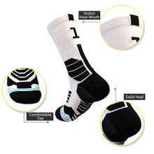 Load image into Gallery viewer, 1pc Adult 0-9 Number Socks Basketball Socks Elite Socks Men Women Professional Sport Cotton Socks Outdoor Cycling Running Socks
