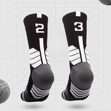 Load image into Gallery viewer, 1pc Adult 0-9 Number Socks Basketball Socks Elite Socks Men Women Professional Sport Cotton Socks Outdoor Cycling Running Socks
