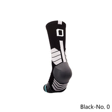 Load image into Gallery viewer, 1pc Adult 0-9 Number Socks Basketball Socks Elite Socks Men Women Professional Sport Cotton Socks Outdoor Cycling Running Socks
