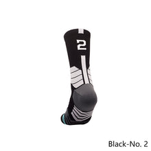 Load image into Gallery viewer, 1pc Adult 0-9 Number Socks Basketball Socks Elite Socks Men Women Professional Sport Cotton Socks Outdoor Cycling Running Socks
