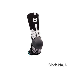 Load image into Gallery viewer, 1pc Adult 0-9 Number Socks Basketball Socks Elite Socks Men Women Professional Sport Cotton Socks Outdoor Cycling Running Socks
