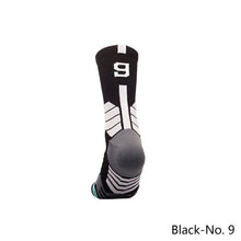 Load image into Gallery viewer, 1pc Adult 0-9 Number Socks Basketball Socks Elite Socks Men Women Professional Sport Cotton Socks Outdoor Cycling Running Socks
