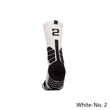 Load image into Gallery viewer, 1pc Adult 0-9 Number Socks Basketball Socks Elite Socks Men Women Professional Sport Cotton Socks Outdoor Cycling Running Socks
