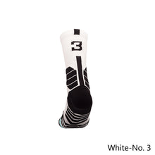 Load image into Gallery viewer, 1pc Adult 0-9 Number Socks Basketball Socks Elite Socks Men Women Professional Sport Cotton Socks Outdoor Cycling Running Socks
