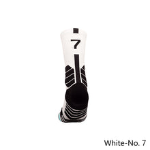 Load image into Gallery viewer, 1pc Adult 0-9 Number Socks Basketball Socks Elite Socks Men Women Professional Sport Cotton Socks Outdoor Cycling Running Socks

