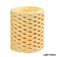 Load image into Gallery viewer, 200m/roll Hand-knitted Lafite Raffia Straw Paper Yarn Rope Baking Packaging Strap Rope Crocheting Summer Hat Bags Weaving Yarn
