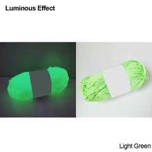 Load image into Gallery viewer, 50g/roll 50m/roll Hallween Decoration Yarn Glow in Dark Luminous Knitting Yarn Hand Knitting Chunky Yarn Tapestry Carpet Material Yarn

