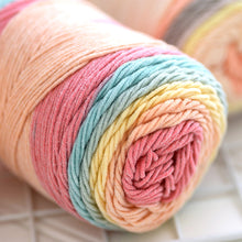 Load image into Gallery viewer, 100g/roll 193m Rainbow Segment Dyed 5arn 5 Strand Wool DIY Handmade Knitted Baby Sweater Hat Scarf Yarn Crochet Yarn
