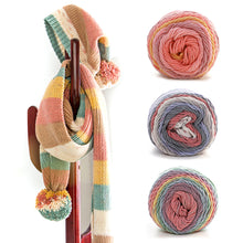 Load image into Gallery viewer, 100g/roll 193m Rainbow Segment Dyed 5arn 5 Strand Wool DIY Handmade Knitted Baby Sweater Hat Scarf Yarn Crochet Yarn
