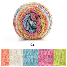 Load image into Gallery viewer, 100g/roll 193m Rainbow Segment Dyed 5arn 5 Strand Wool DIY Handmade Knitted Baby Sweater Hat Scarf Yarn Crochet Yarn
