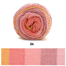 Load image into Gallery viewer, 100g/roll 193m Rainbow Segment Dyed 5arn 5 Strand Wool DIY Handmade Knitted Baby Sweater Hat Scarf Yarn Crochet Yarn
