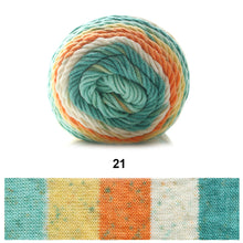 Load image into Gallery viewer, 100g/roll 193m Rainbow Segment Dyed 5arn 5 Strand Wool DIY Handmade Knitted Baby Sweater Hat Scarf Yarn Crochet Yarn
