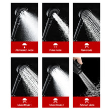 Load image into Gallery viewer, 6 Modes High Pressure Shower Head Adjustable Water Saving Hand Held Shower Head One-key Stop Water Massage Shower Head for Bathroom Accessories
