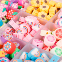 Load image into Gallery viewer, 20pcs Animal Fruit Flower Polymer Clay Beads Kids Jewelry DIY Making Bracelet Necklace Spaced Accessories

