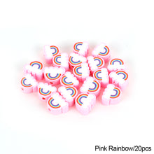 Load image into Gallery viewer, 20pcs Animal Fruit Flower Polymer Clay Beads Kids Jewelry DIY Making Bracelet Necklace Spaced Accessories
