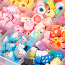 Load image into Gallery viewer, 50pcs Animal Fruit Flower Polymer Clay Beads Kids Jewelry DIY Making Bracelet Necklace Spaced Accessories
