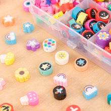 Load image into Gallery viewer, 50pcs Animal Fruit Flower Polymer Clay Beads Kids Jewelry DIY Making Bracelet Necklace Spaced Accessories
