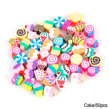 Load image into Gallery viewer, 50pcs Animal Fruit Flower Polymer Clay Beads Kids Jewelry DIY Making Bracelet Necklace Spaced Accessories
