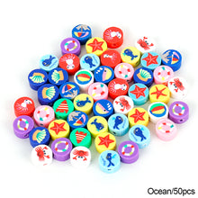 Load image into Gallery viewer, 50pcs Animal Fruit Flower Polymer Clay Beads Kids Jewelry DIY Making Bracelet Necklace Spaced Accessories
