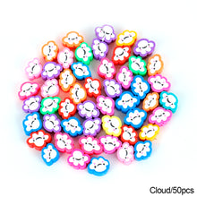 Load image into Gallery viewer, 50pcs Animal Fruit Flower Polymer Clay Beads Kids Jewelry DIY Making Bracelet Necklace Spaced Accessories
