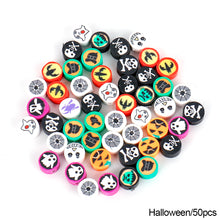 Load image into Gallery viewer, 50pcs Animal Fruit Flower Polymer Clay Beads Kids Jewelry DIY Making Bracelet Necklace Spaced Accessories
