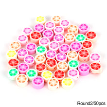 Load image into Gallery viewer, 50pcs Animal Fruit Flower Polymer Clay Beads Kids Jewelry DIY Making Bracelet Necklace Spaced Accessories
