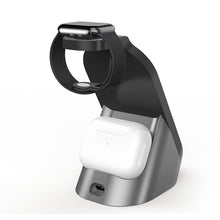 Load image into Gallery viewer, Three-in-one Wireless Mobile Phone Charger Vertical Wireless Combination Multi-device Charging Mobile Phone Watch Headphone Box Charger
