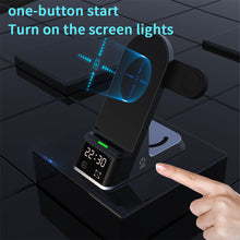 Load image into Gallery viewer, Three-in-one Watch Mobile Phone Wireless Charger Rotatable Storage Mobile Wireless Charger For Android Apple
