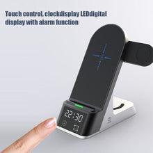 Load image into Gallery viewer, Three-in-one Watch Mobile Phone Wireless Charger Rotatable Storage Mobile Wireless Charger For Android Apple
