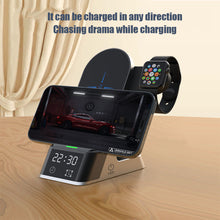 Load image into Gallery viewer, Three-in-one Watch Mobile Phone Wireless Charger Rotatable Storage Mobile Wireless Charger For Android Apple
