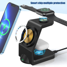 Load image into Gallery viewer, Wireless Charging Three-in-one Fast Charging 15w Suitable For Watch Headset Mobile Phone Digital Magnetic Wireless Charger
