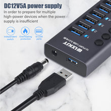 Load image into Gallery viewer, Ten-hole Usb3.0 Expander Hub Docking Station Usb3.0 Hub
