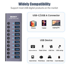 Load image into Gallery viewer, Ten-hole Usb3.0 Expander Hub Docking Station Usb3.0 Hub
