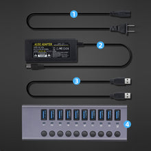 Load image into Gallery viewer, Ten-hole Usb3.0 Expander Hub Docking Station Usb3.0 Hub
