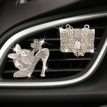 Load image into Gallery viewer, Car Freshener Perfume Diffuser Air Outlet Clip for Girls Rhinestone Bag Diamond Crown Crystal High Heels Accessories Birthday Gift
