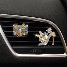 Load image into Gallery viewer, Car Freshener Perfume Diffuser Air Outlet Clip for Girls Rhinestone Bag Diamond Crown Crystal High Heels Accessories Birthday Gift

