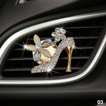 Load image into Gallery viewer, Car Freshener Perfume Diffuser Air Outlet Clip for Girls Rhinestone Bag Diamond Crown Crystal High Heels Accessories Birthday Gift
