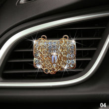Load image into Gallery viewer, Car Freshener Perfume Diffuser Air Outlet Clip for Girls Rhinestone Bag Diamond Crown Crystal High Heels Accessories Birthday Gift
