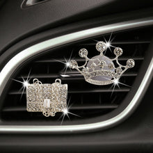 Load image into Gallery viewer, 2Pcs Car Freshener Perfume Diffuser Air Outlet Clip for Girls Rhinestone Bag Diamond Crown Crystal High Heels Accessories Birthday Gift
