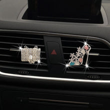 Load image into Gallery viewer, 2Pcs Car Freshener Perfume Diffuser Air Outlet Clip for Girls Rhinestone Bag Diamond Crown Crystal High Heels Accessories Birthday Gift
