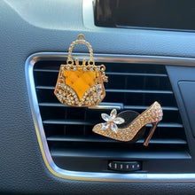 Load image into Gallery viewer, 2Pcs Car Freshener Perfume Diffuser Air Outlet Clip for Girls Rhinestone Bag Diamond Crown Crystal High Heels Accessories Birthday Gift
