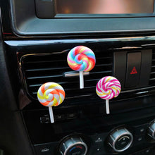 Load image into Gallery viewer, Car Perfume Air Freshener Resin Plastic Colorful Lollipop Model Simulation Rainbow Lollipop Car Interior Accessories
