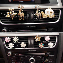 Load image into Gallery viewer, Car Styling Air Freshener Perfume Diamond Flower Deer Crown Cross For Car Air Condition Vent Accrssories
