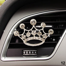 Load image into Gallery viewer, Car Styling Air Freshener Perfume Diamond Flower Deer Crown Cross For Car Air Condition Vent Accrssories
