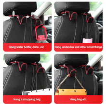 Load image into Gallery viewer, Car Headrest Hooks Hanging PU Leather Storage Holder Purses Auto Fastener Back Seat Organizer Rear Rack
